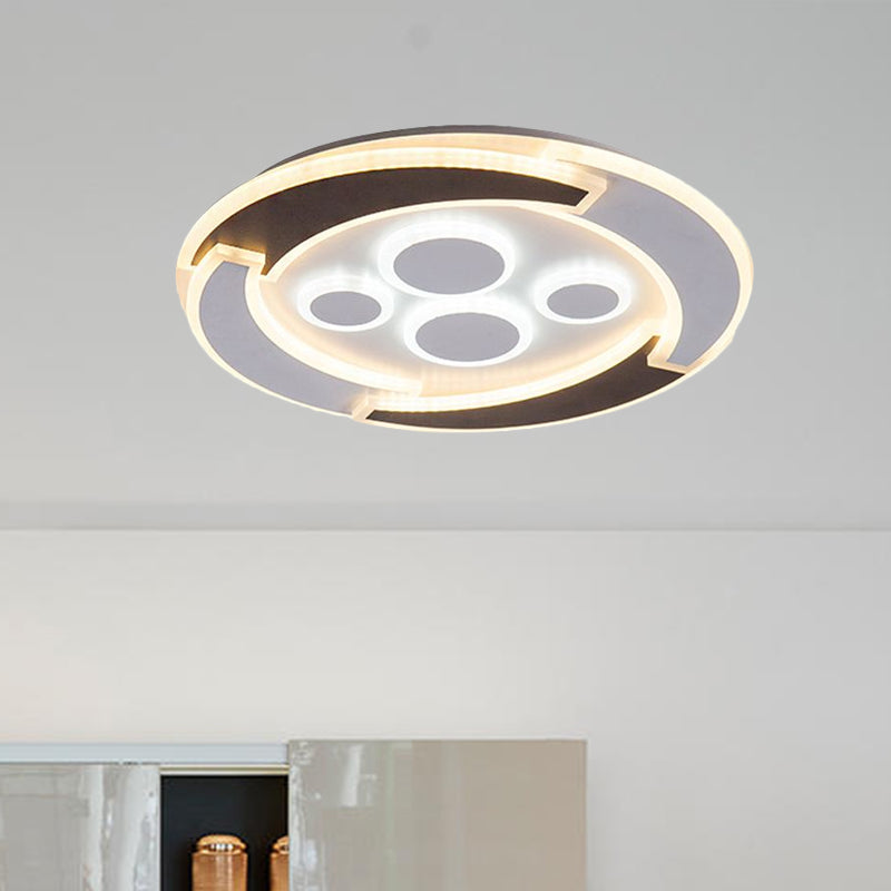 Acrylic Round Ceiling Lights - Modern Unique White Fixtures in 3 Colors