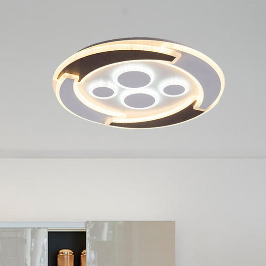 Acrylic Round Ceiling Lights - Modern Unique White Fixtures in 3 Colors