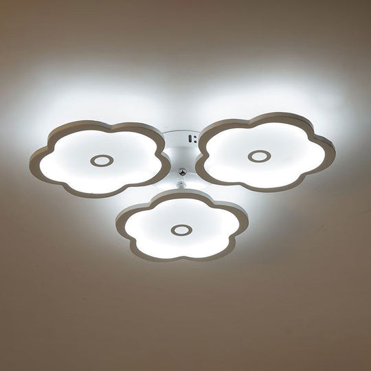 Modern Iron Acrylic Ceiling Lights - 3/6/9 Heads Unique Flower Design - Indoor Lighting