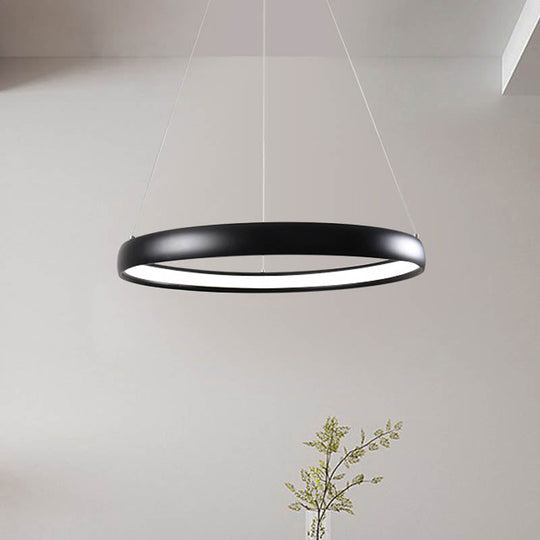 Modern Black Brown Gold Orbit Led Ceiling Light: 1/2/3-Light Acrylic Chandelier In Warm White