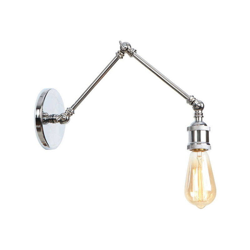 Swing Arm Industrial Sconce Light - Bathroom Metal Wall Lighting Fixture