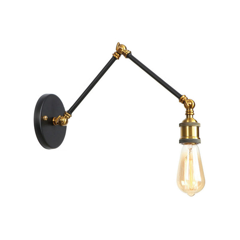 Swing Arm Industrial Sconce Light - Bathroom Metal Wall Lighting Fixture