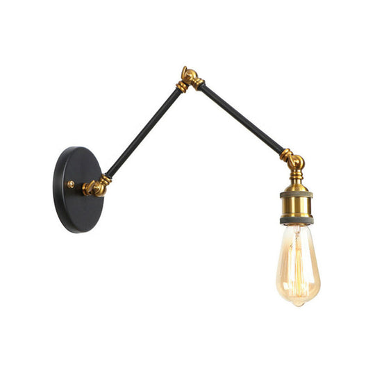 Swing Arm Industrial Sconce Light - Bathroom Metal Wall Lighting Fixture