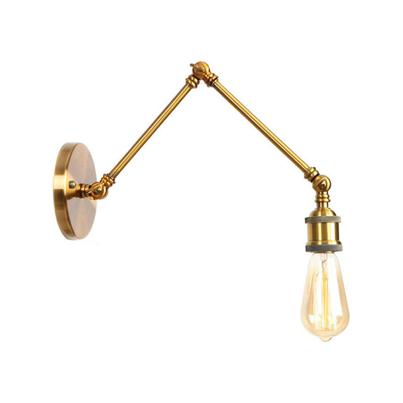 Swing Arm Industrial Sconce Light - Bathroom Metal Wall Lighting Fixture