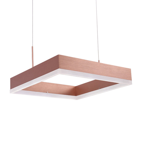 Rose Gold Bedroom Chandelier With Acrylic Shade - 1/2/3-Light Pendant In Warm/White/Natural Light