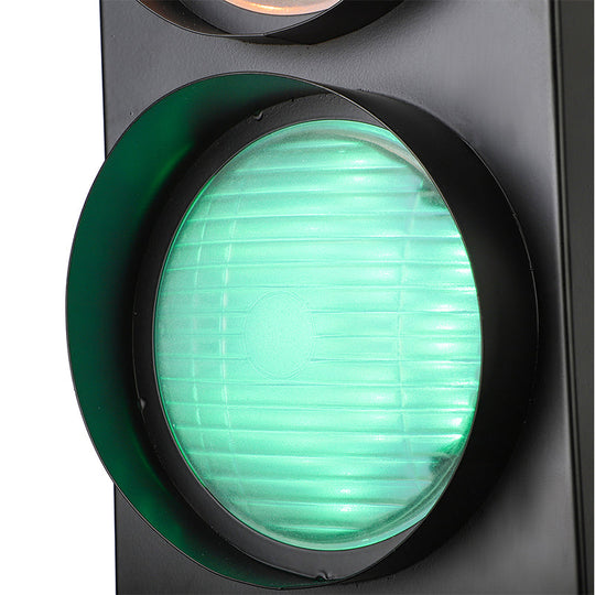 Industrial Led Wall Lighting - Creative Traffic Light Mount With 3 Black Lights Perfect For Bars