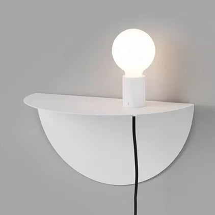 Kids Bedroom Wall Light - Nordic Style Open Bulb Sconce White