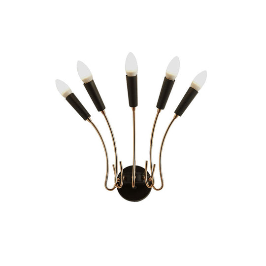 Rocket Wall Lamp - Contemporary Metal Sconce With 5 Lights For Living Room