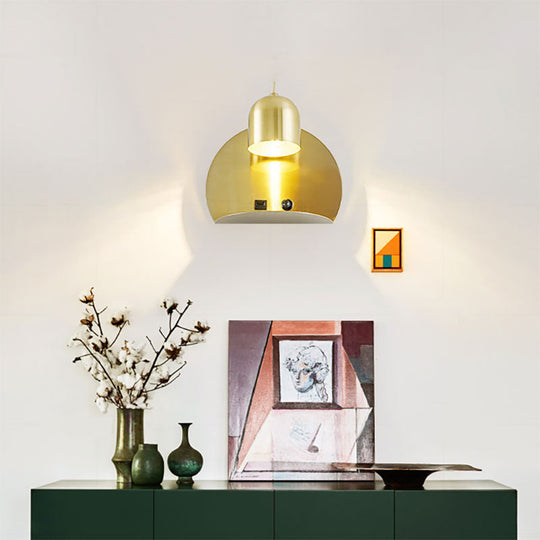 Modern Metal Wall Lamp With 1 Light For Study - Simple & Sleek Design Versatile Lighting Support