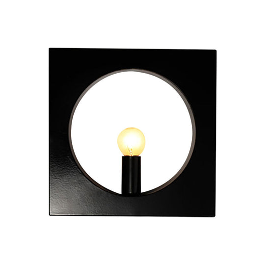 Modern Square Wall Mounted Bedside Light In Black/White - Single Design