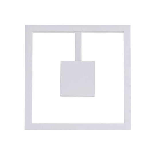 Sleek Square Led Wall Sconce For Bedroom - Warm/White Acrylic Light Fixture In Black/White