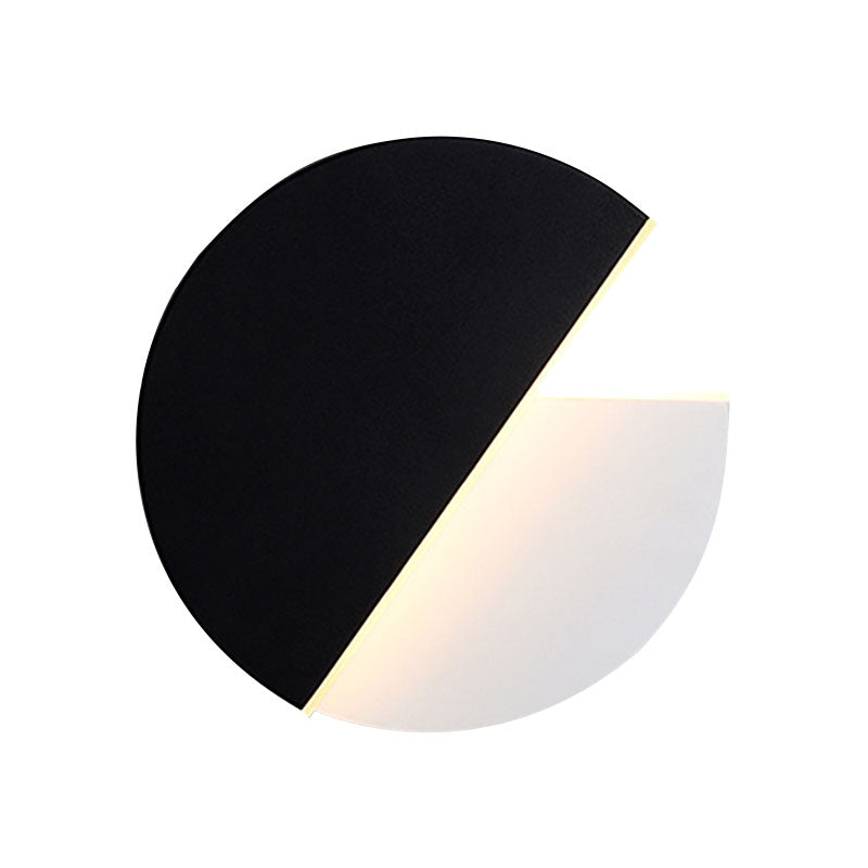 Sleek Black And White Rotatable Led Acrylic Wall Lamp - Simplicity In Design