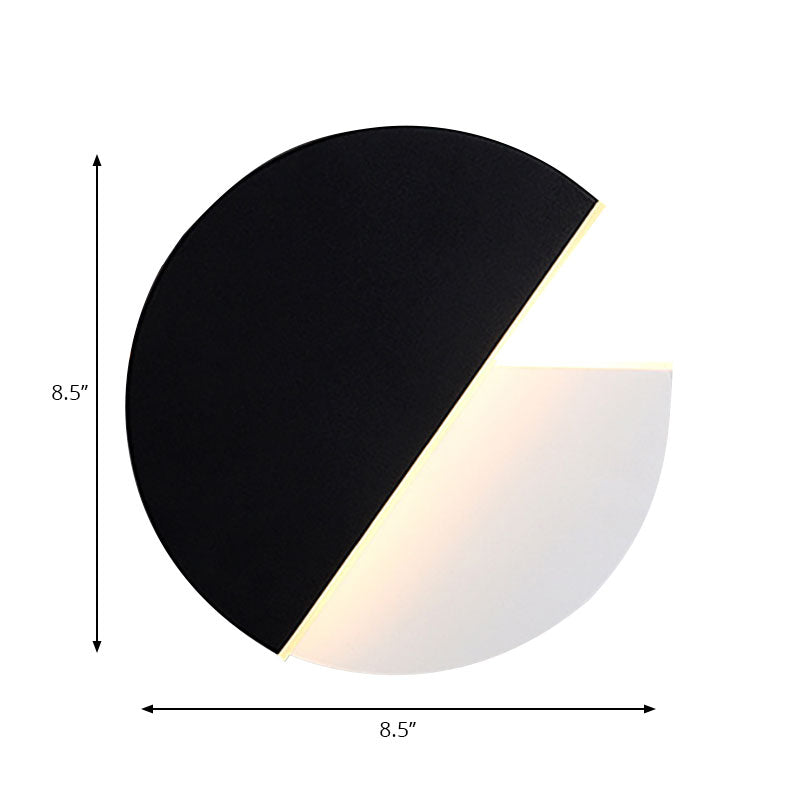 Sleek Black And White Rotatable Led Acrylic Wall Lamp - Simplicity In Design