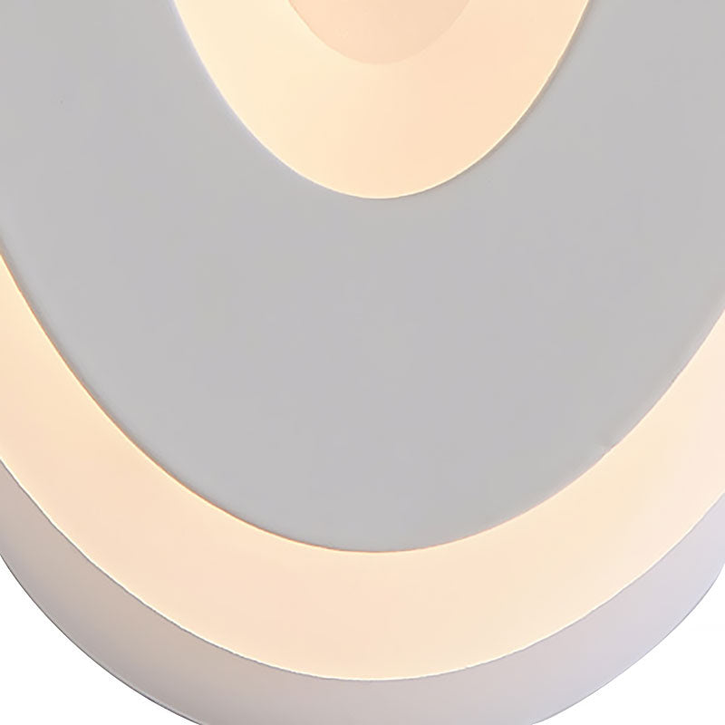 Modern Disk Led Wall Sconce Light Fixture In Black/White With Warm/White Lighting