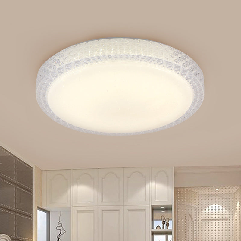 Flush-Mount Crystal LED Ceiling Light in White or Warm Light, Available in 16" or 19.5" Diameter