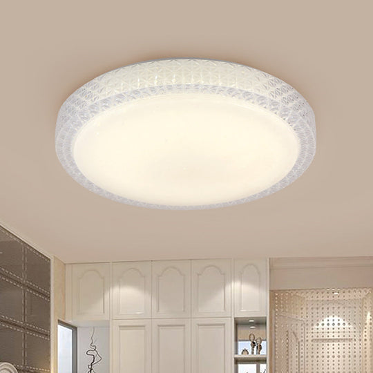 Flush-Mount Crystal Led Ceiling Light In White Or Warm Available 16 19.5 Diameter /