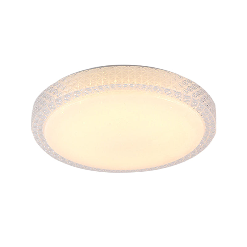 Flush-Mount Crystal LED Ceiling Light in White or Warm Light, Available in 16" or 19.5" Diameter