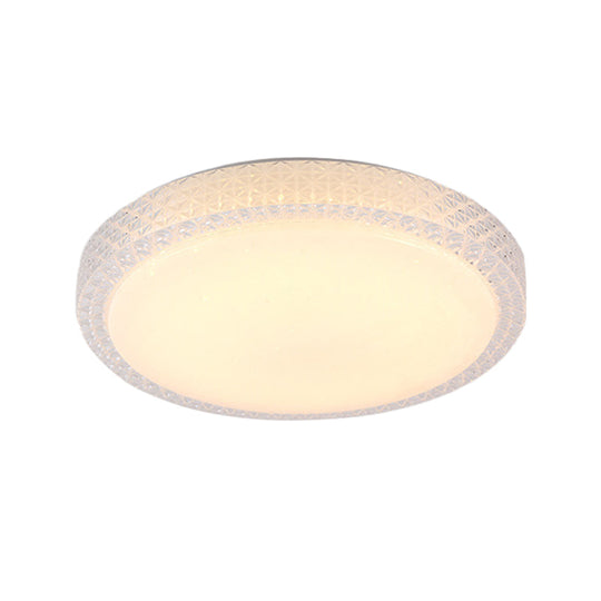 Flush-Mount Crystal LED Ceiling Light in White or Warm Light, Available in 16" or 19.5" Diameter