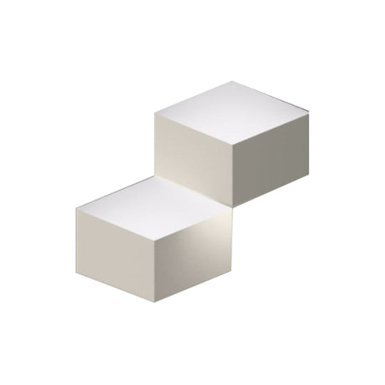 Minimalist Metallic Geometric Wall Mount Light: Cubic Shape 1/2-Light White Lamp For Corridor