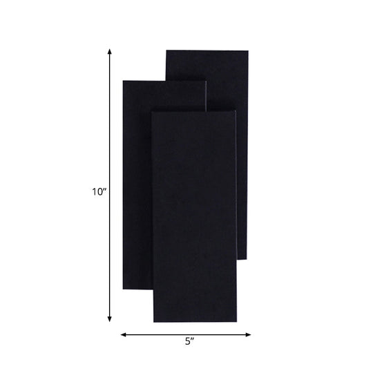 Modern Led Wall Lamp - Aluminum Rectangle Light With Warm/White Lighting Black/White