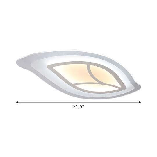 LED Leaf Flush Mount Ceiling Light in Warm/White