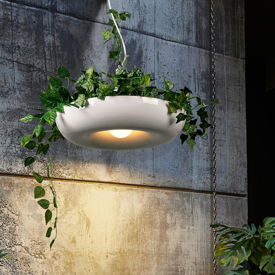 Industrial Aluminium Pendant Ceiling Light With 1 Bulb - Ideal For Restaurants Plants