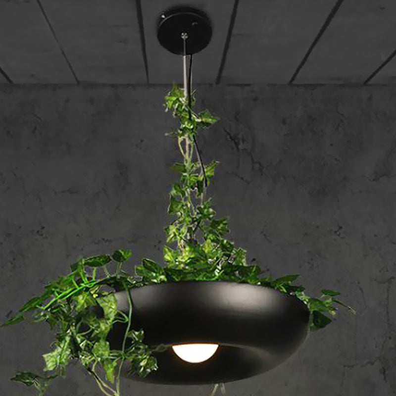 Industrial Aluminium Pendant Ceiling Light With 1 Bulb - Ideal For Restaurants Plants