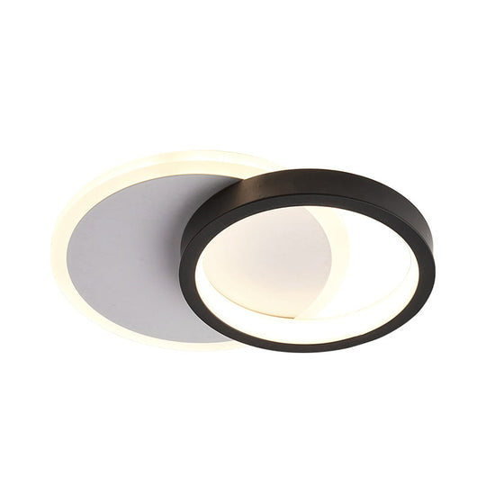 Minimalist Acrylic LED Flush Mount Ceiling Light with Ring-Panel Design