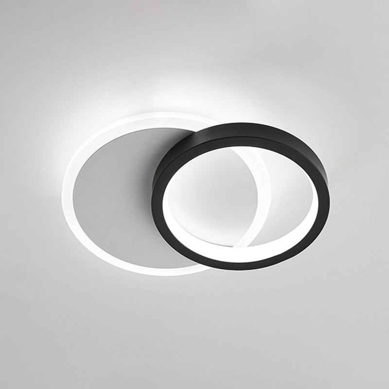 Minimalist Acrylic LED Flush Mount Ceiling Light with Ring-Panel Design