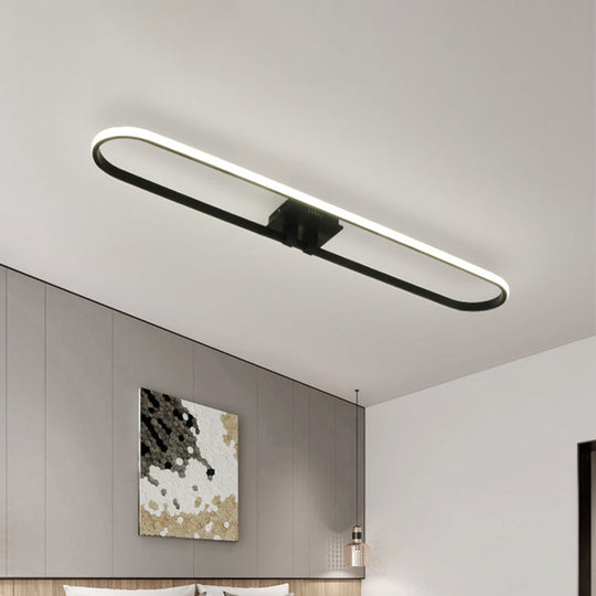 Minimalist Acrylic LED Flush Ceiling Light with Warm/White/Natural Glow for Doorway