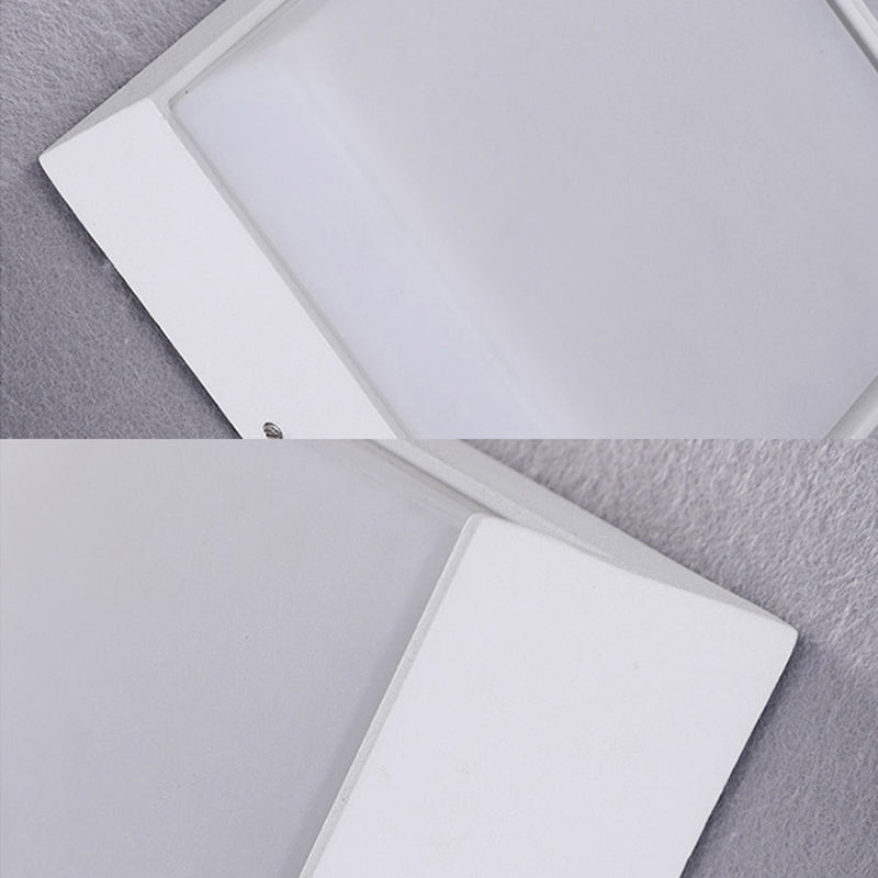 Sleek Metal And Acrylic Wall Sconce: Simplistic Round/Square Shade With Warm/White Led Lighting For