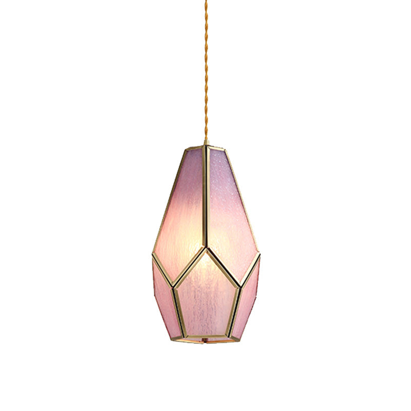 Korean Garden Flowerbud/Scalloped/Asteroidea Pink Glass Pendant Light - Stunning Head Suspension