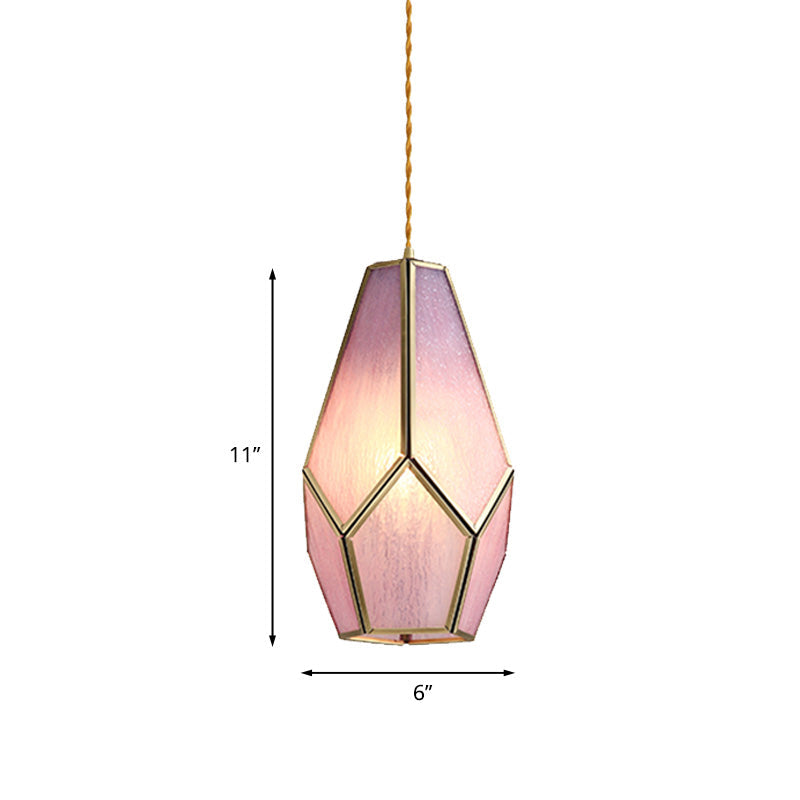 Korean Garden Flowerbud/Scalloped/Asteroidea Pink Glass Pendant Light - Stunning Head Suspension