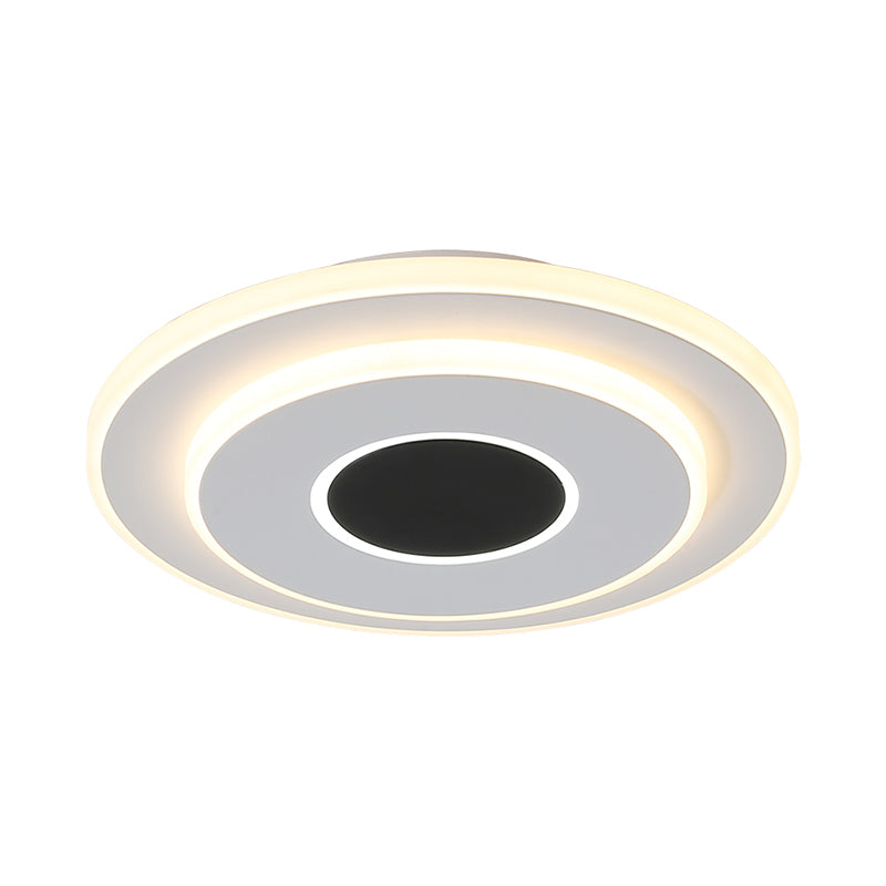 Nordic Mini Thin Flushmount Acrylic Led Ceiling Light - Warm/White Black-White