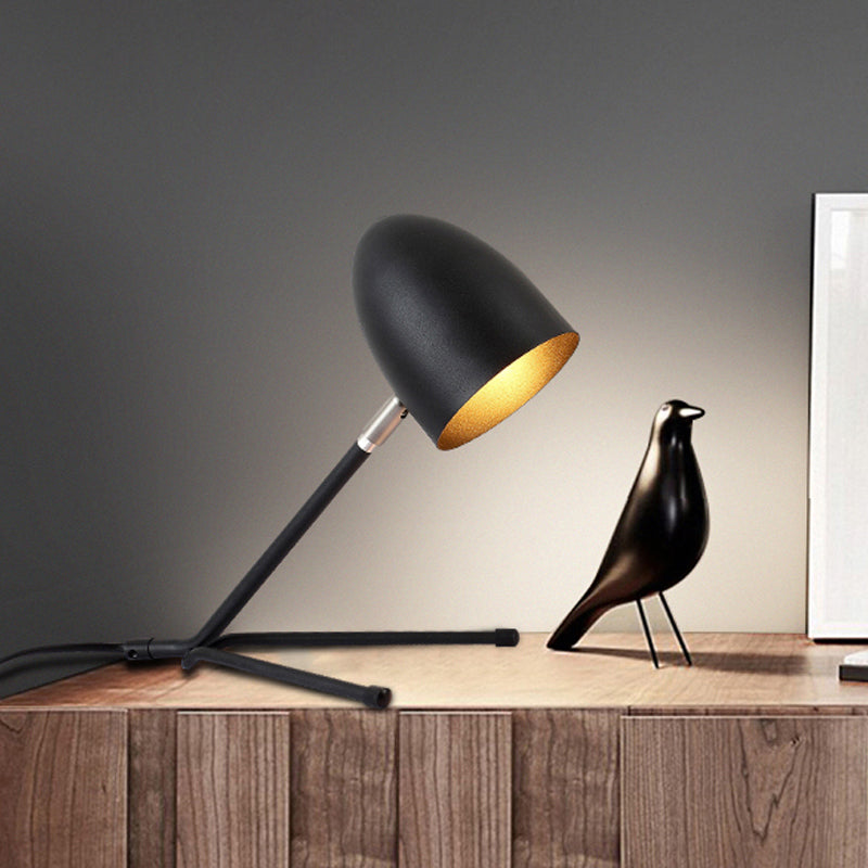 Mia - Rotatable Bullet Head Rotatable Task Lighting Nordic Metal Single Silver Grey/Black Desk Lamp with Oblique Design