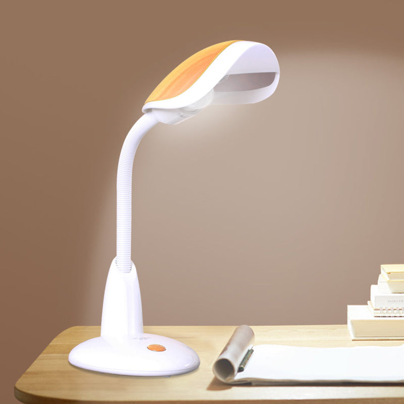 Modern Shell Swing Arm Task Study Room Reading Light White-Orange