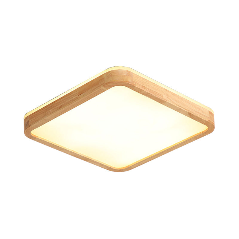 16/19.5 Inch Nordic Beige LED Flush Mount Ceiling Light with Acrylic Diffuser