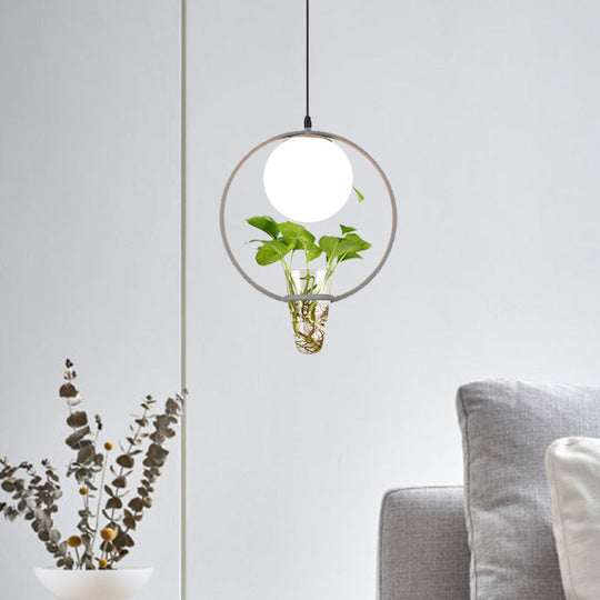 White Glass Factory Hanging Pendant Ceiling Light with Unique Design Options