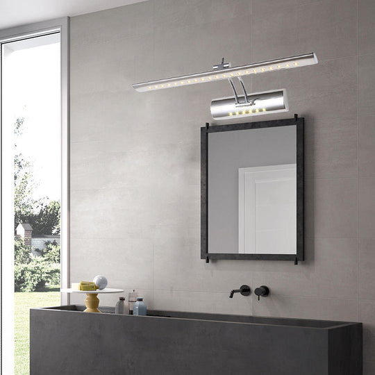 Contemporary Led Vanity Light With Nickel Finish And White/Warm 16/21.5 Wide