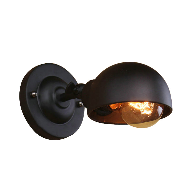 Dome Shade Metal Wall Sconce - Adjustable And Stylish Mountable Light For Bedroom