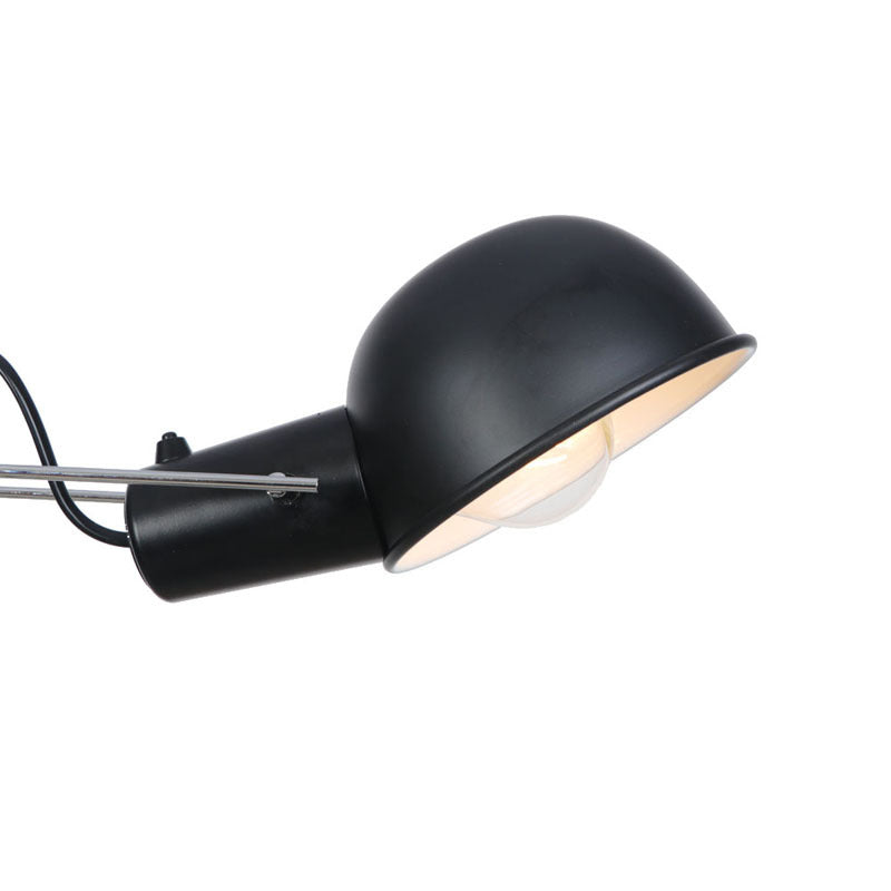 Industrial Black Metal Wall Light With Stylish Bowl Shade - Indoor Mount Fixture