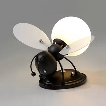 Rustic Bee Sconce Light - Single Bulb Metal Wall Lamp For Kindergarten Child Bedroom