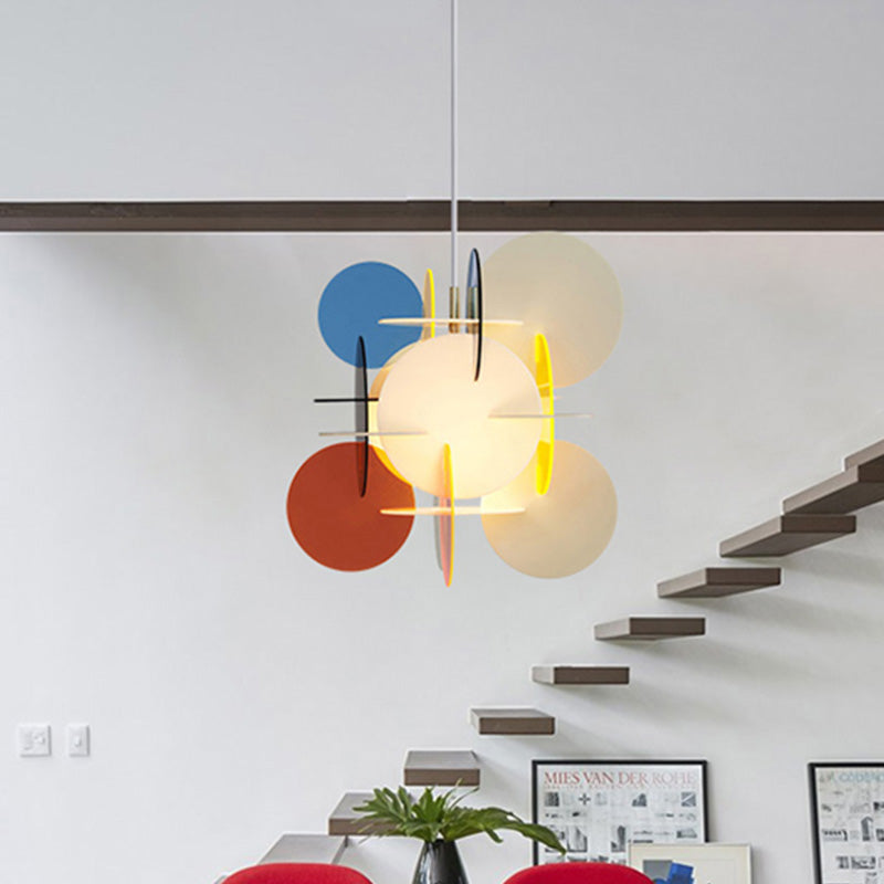 Modern Acrylic Circle Pendant Lamp - Single Head Suspension Lighting For Restaurants