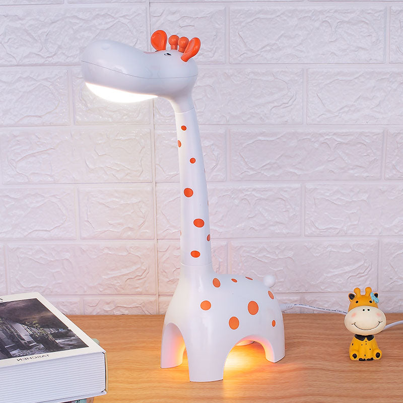 Praecipua - Giraffe Desk Lamp Kids 1-Head White/Yellow - Child-Friendly Nightstand