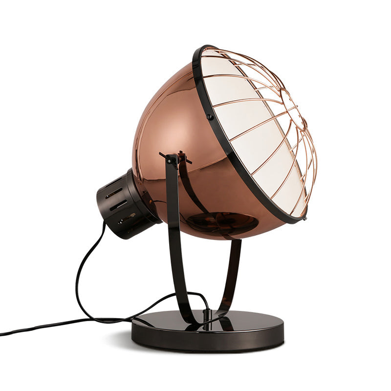 Isabel - Rose Gold Bowl Night Lamp with Wire Guard