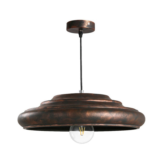 Barn Suspension Pendant Light in Bronze- Ideal for Dining Room - Factory Style