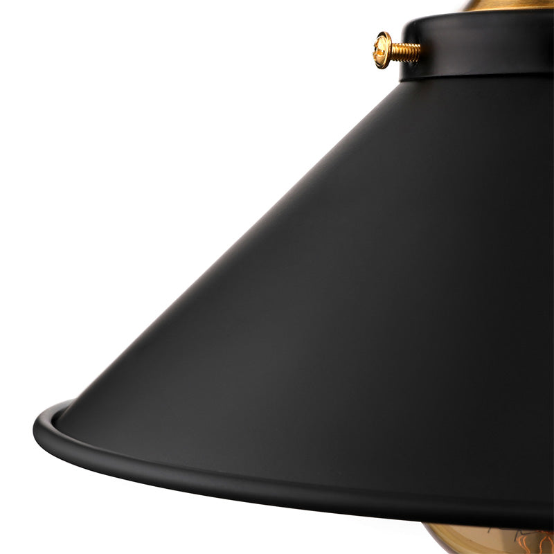 Rotatable Industrial Conical Sconce Wall Light In Antique Brass/Brass