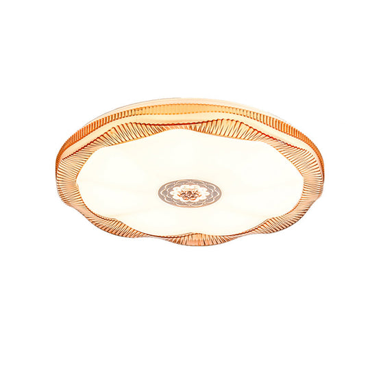 Blooming Flush Mount Ceiling Light For Bedroom Modern Acrylic Shade White/Blue/Gold Warm/White