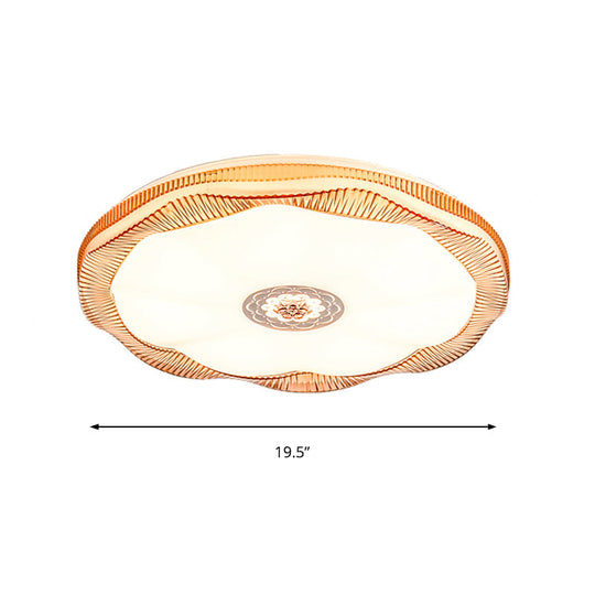 Blooming Flush Mount Ceiling Light For Bedroom Modern Acrylic Shade White/Blue/Gold Warm/White