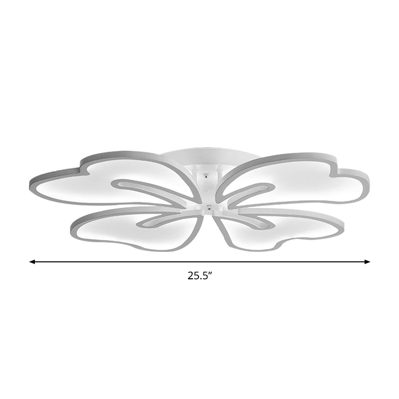 Modern Acrylic Blossom Semi Flush Mount Ceiling Light Fixture with LED Lights (3/4/5 Options) in Warm, White, or Natural Light